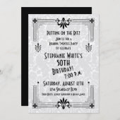 Invitation Années folles Années Années 20 Art déco 50e annive (Devant / Derrière)