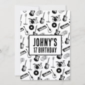 Invitation Annianniversaire des instruments de musique (Devant)