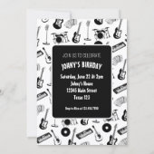 Invitation Annianniversaire des instruments de musique (Dos)