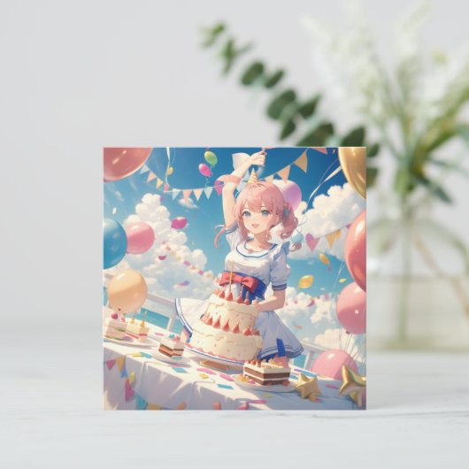 Invitation Annime Fille (Debout devant)