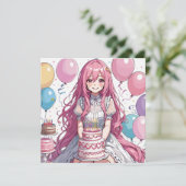 Invitation Annime fille D (Debout devant)