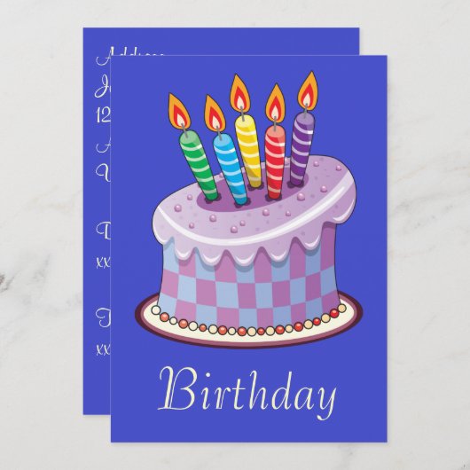 Invitation Anniversaire (Devant / Derrière)