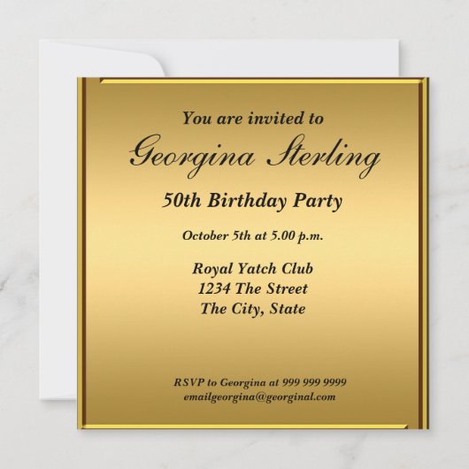 Invitation Anniversaire (Dos)