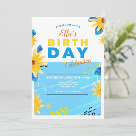 Invitation Anniversaire (Debout devant)