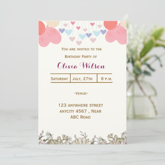 Invitation Anniversaire (Debout devant)