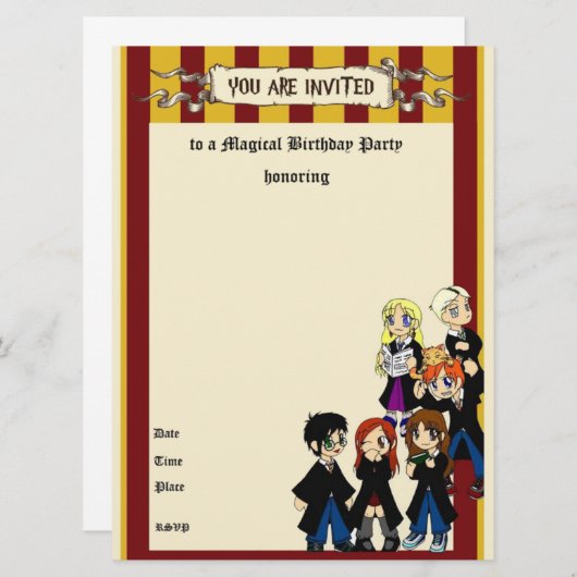 Invitation Anniversaire (Devant / Derrière)