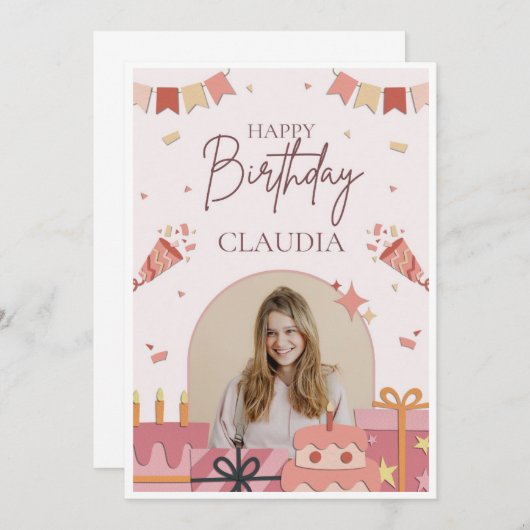 INVITATION ANNIVERSAIRE (Devant / Derrière)