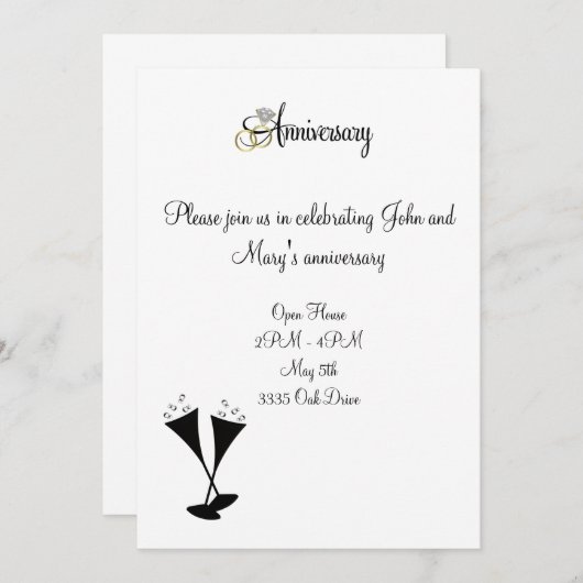 Invitation Anniversaire (Devant / Derrière)