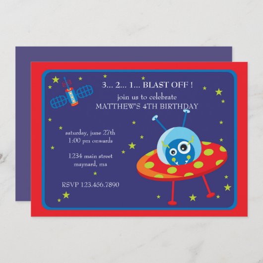 Invitation Anniversaire (Devant / Derrière)