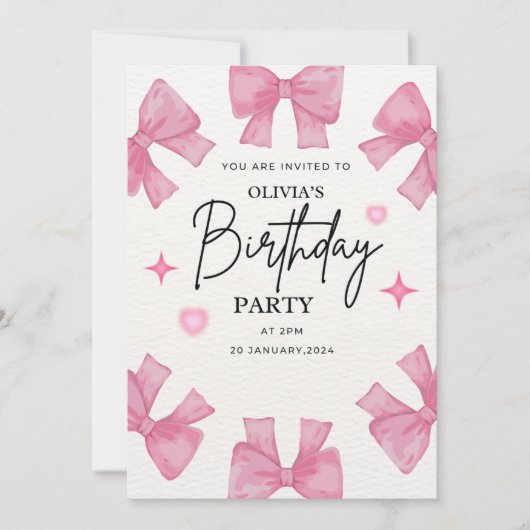 Invitation Anniversaire (Devant)