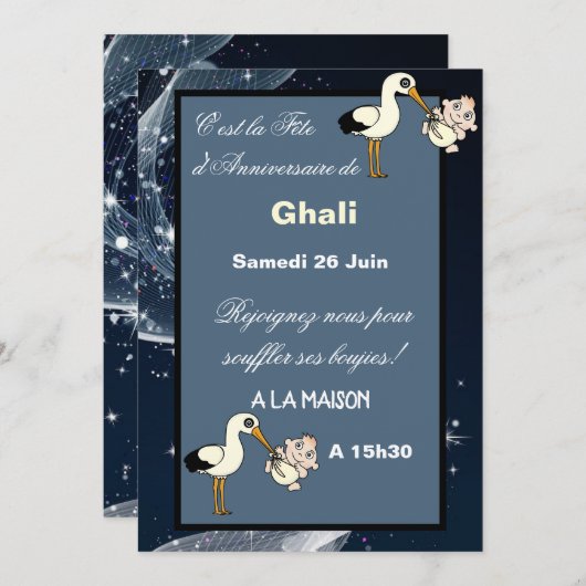 Invitation Anniversaire (Devant / Derrière)