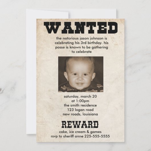 Invitation Anniversaire (Devant)