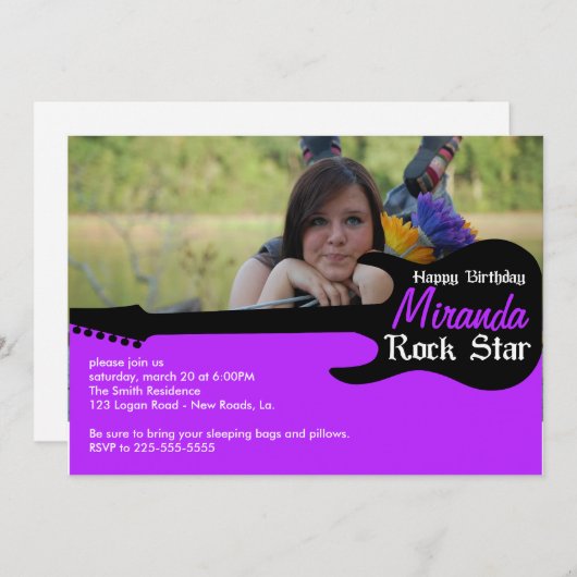 Invitation Anniversaire (Devant / Derrière)