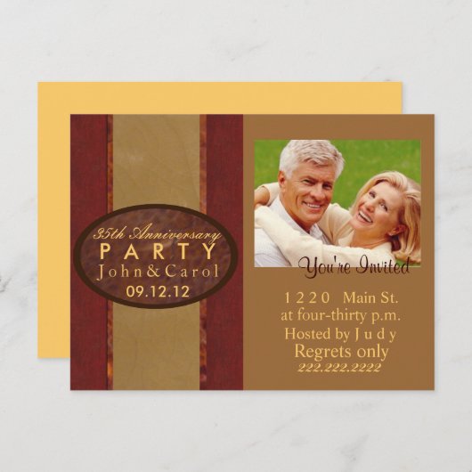 Invitation anniversaire (Devant / Derrière)