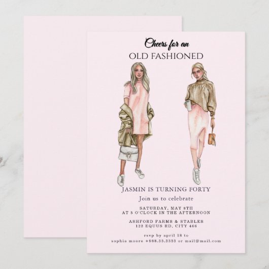 Invitation Anniversaire" (Devant / Derrière)
