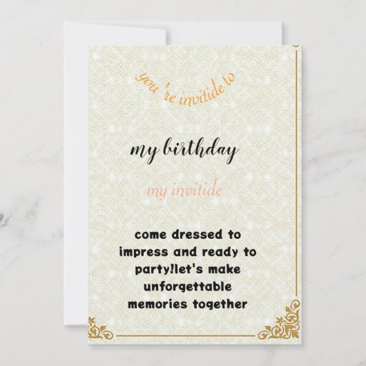 invitation anniversaire (Devant)