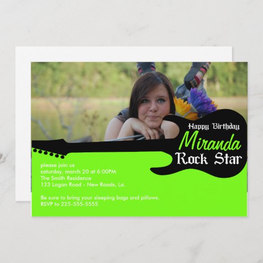 Invitation Anniversaire (Devant / Derrière)