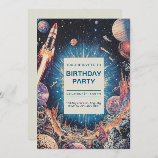 Invitation Anniversaire (Devant / Derrière)