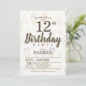 Invitation anniversaire 12 ans de fête avec glace (Debout devant)