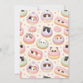 Invitation anniversaire 12 ans Editable Cute Donut (Dos)