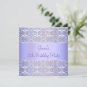Invitation anniversaire 13 ans violet Invitation a (Debout devant)