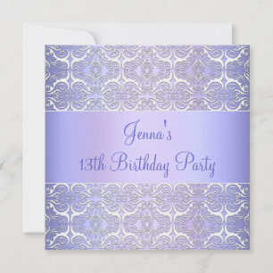 Invitation anniversaire 13 ans violet Invitation a