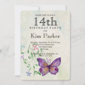 Invitation Anniversaire 14 ans (Devant)