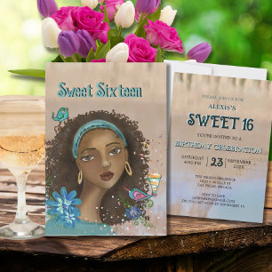 Invitation Anniversaire 16 Ans D'une Jeune Afro-Am