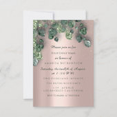 Invitation Anniversaire 16 ans Fête de Mariage Cadeau Rose Cœ (Devant)