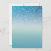 Invitation anniversaire 16 ans Glitter Blue (Dos)