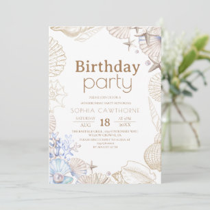 Invitation Anniversaire 18 ans à la plage