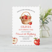 Invitation Anniversaire 1 an Apple Bushel of Fun (Debout devant)