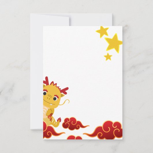 Invitation anniversaire 1 an dragon  (Dos)