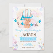 Invitation Anniversaire 1 an Montgolfière (Devant)