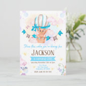 Invitation Anniversaire 1 an Montgolfière (Debout devant)