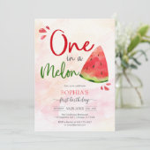 Invitation Anniversaire 1 An One In A Melon (Debout devant)