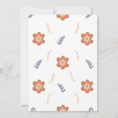 Invitation Anniversaire 1 an Pastel Rainbow Daisy (Dos)