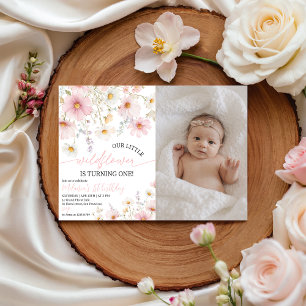 Invitation anniversaire 1ère année avec photo de f