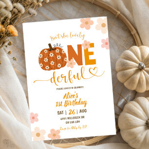 Invitation anniversaire 1ère année Orange Preppy P