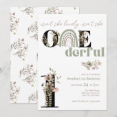 Invitation Anniversaire 1ère fille | Onederful   (Devant / Derrière)