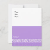 Invitation anniversaire 21 ans à motif zèbre viole (Dos)