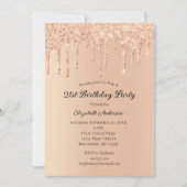 Invitation Anniversaire 21 Ans Tendances Paillette (Devant)