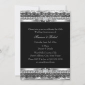 Invitation Anniversaire 25 ans Ruban Perle & Dente (Dos)