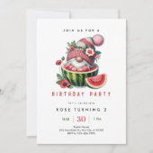 Invitation Anniversaire 2 ans du Gnome Pastèque (Devant)