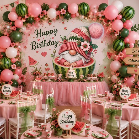 Invitation Anniversaire 2 ans du Gnome Pastèque
