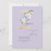 Invitation anniversaire 2 ans licorne violet (Devant)