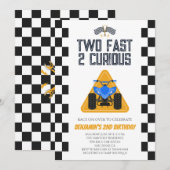 Invitation anniversaire 2 ans pour quad ATV (Devant / Derrière)