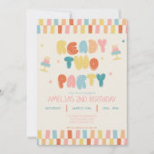 Invitation Anniversaire 2 Ans Ready Two Party Colo (Devant)