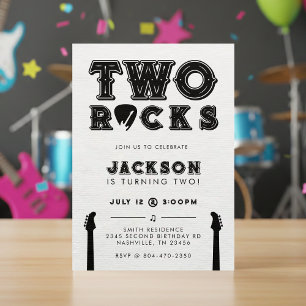 Invitation anniversaire 2 ans Two Rocks Guitar Pic