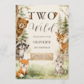 Invitation anniversaire 2 ans Two Wild aquarelle f (Devant)